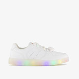 Unisex sneakers wit met lichtjes in regenboogkleuren