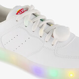 Unisex sneakers wit met lichtjes in regenboogkleuren