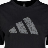 Animal Graphic dames sport T-shirt zwart grijs