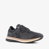Hush Puppies leren dames sneakers zwart
