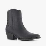 Nova dames cowboylaarsjes met slangenprint zwart