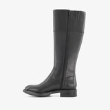 Hoge leren dames laarzen zwart