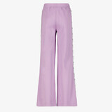 Meisjes wide leg broek lila en zwarte strikjes