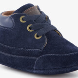 Suède babyschoenen blauw