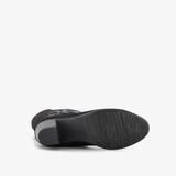 Hoge dames laarzen met hak en gesp zwart