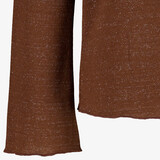 Meisjes top met lange mouwen en glitters bruin