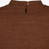 Meisjes top met lange mouwen en glitters bruin