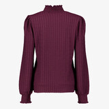 Dames top met col donkerpaars