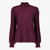 TwoDay dames top met col donkerpaars