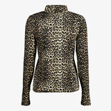 Dames coltrui met panterprint bruin beige