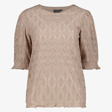 TwoDay dames top met structuur zand