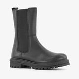 Groot leren meisjes Chelsea boots zwart