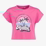 Name it cropped meisjes T-shirt roze