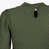 Dames blouse met structuur groen