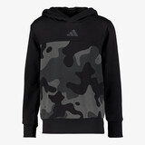 Adidas J Camo FL HD kinder hoodie met camouflageprint zwart grijs