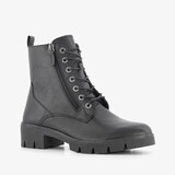 Hush Puppies leren dames veterboots zwart