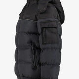 Gewatteerde jongens winterjas zwart