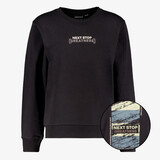 Unsigend jongens sweater met backprint zwart