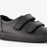 ECCO Soft 2.0 leren dames sneakers zwart