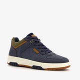 Blue Box hoge heren sneakers blauw cognac