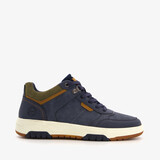 Hoge heren sneakers blauw cognac