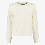 TwoDay meisjes sweater met bloemenpatroon beige