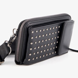 Dames portemonnee tas met studs zwart