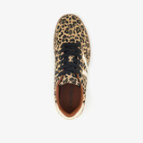 Bruine dames sneakers met luipaardprint