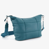 Renato Lucci dames schoudertas gewatteerd blauw