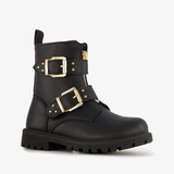 Blue Box meisjes biker boots met studs zwart