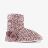 Thu!s gevoerde hoge dames sloffen roze