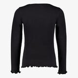 Meisjes shirt met lange mouwen zwart
