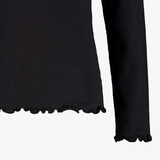 Meisjes shirt met lange mouwen zwart