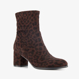 Blue Box dames luipaard enkellaarsjes met hak