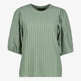 TwoDay dames top met driekwart mouwen groen