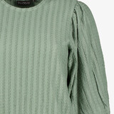Dames top met driekwart mouwen groen