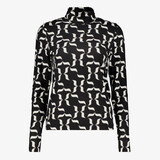 TwoDay dames top met lange mouwen en print zwart wit