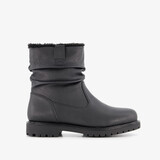 Gevoerde dames enkellaarsjes zwart