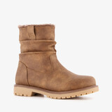 Blue Box gevoerde dames enkellaarsjes cognac