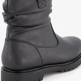 Gevoerde dames enkellaarsjes zwart