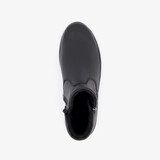 Leren dames enkellaarsjes zwart