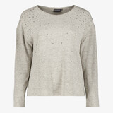 TwoDay dames trui met strass steentjes grijs