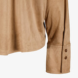 Dames blouse met studs camel