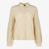 TwoDay dames blouse met lurex strepen beige