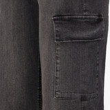 Dames cargo jeans donkergrijs