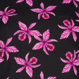 Dames coltrui met bloemen zwart roze