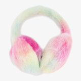 Meisjes oorwarmers met hartjes roze geel