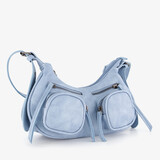 Renato Lucci dames schoudertas lichtblauw