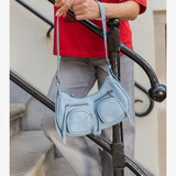 Dames schoudertas lichtblauw