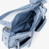 Dames schoudertas lichtblauw